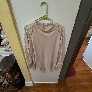 Miholl Elegant Lace Sleeve Women's Top